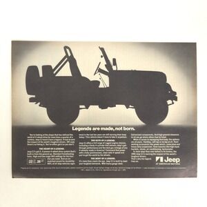 1981 Jeep CJ Print Ad Vintage 4x4 Wrangler Collector Garage Wall Art Show Decor